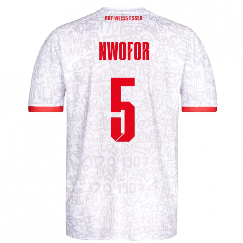 Danxen Kinder Jamie Nwofor #5 Weiß Rot Heimtrikot Trikot 2025/26 T-Shirt Österreich