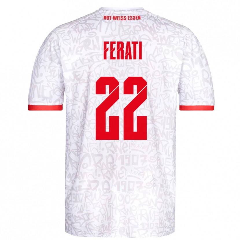 Danxen Kinder Larson Ferati #22 Weiß Rot Heimtrikot Trikot 2025/26 T-Shirt Österreich