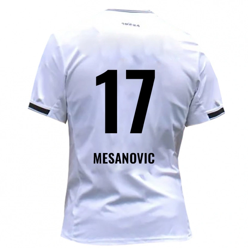 Danxen Kinder Almin Mesanovic #17 Weiß Rot Heimtrikot Trikot 2025/26 T-Shirt Österreich