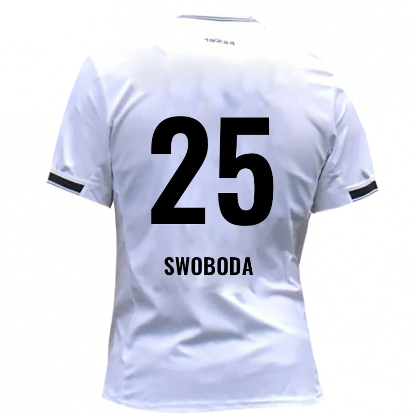 Danxen Kinder Maurice Swoboda #25 Weiß Rot Heimtrikot Trikot 2025/26 T-Shirt Österreich