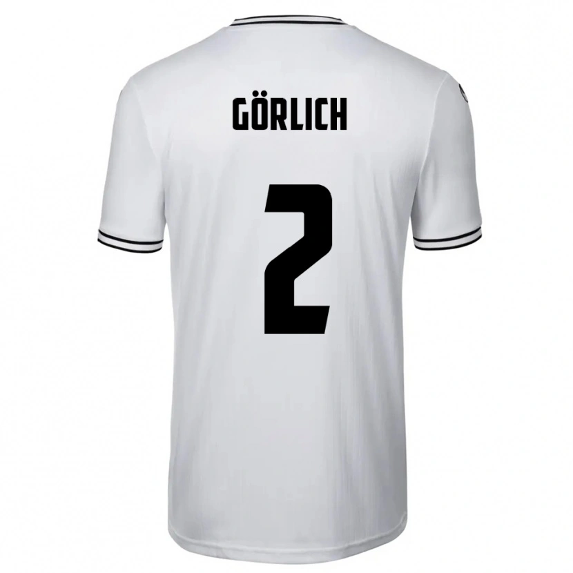 Danxen Kinder Luis Görlich #2 Weiß Schwarz Heimtrikot Trikot 2025/26 T-Shirt Österreich