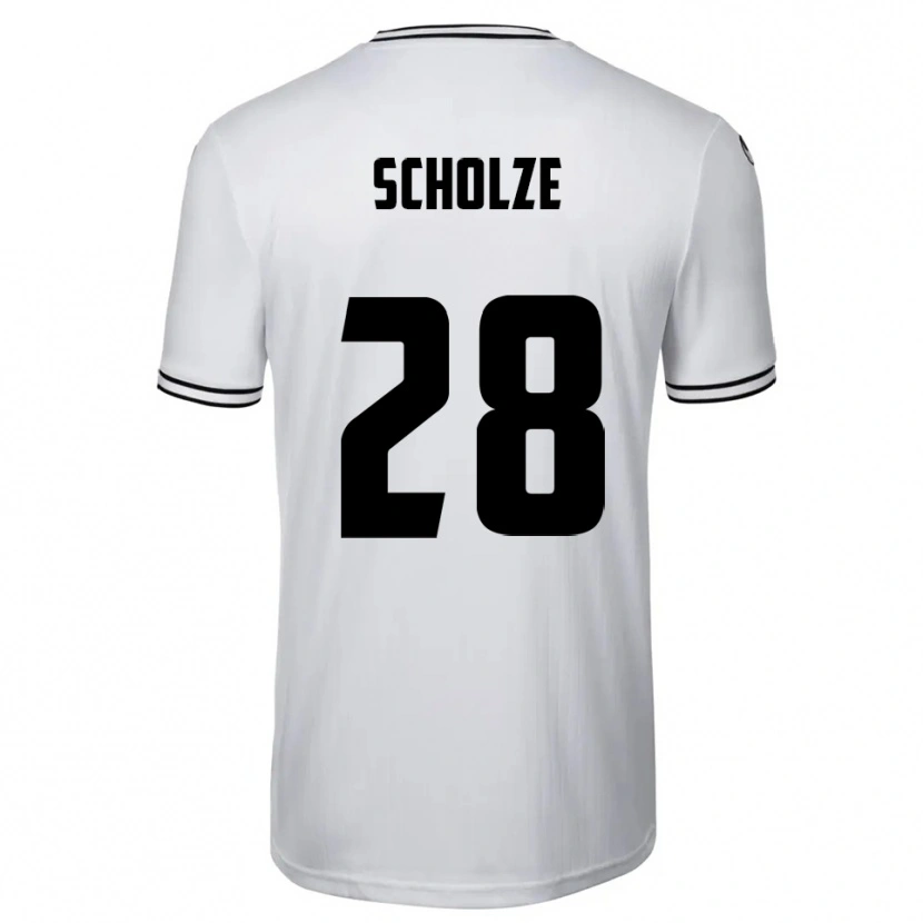 Danxen Kinder Max Scholze #28 Weiß Schwarz Heimtrikot Trikot 2025/26 T-Shirt Österreich