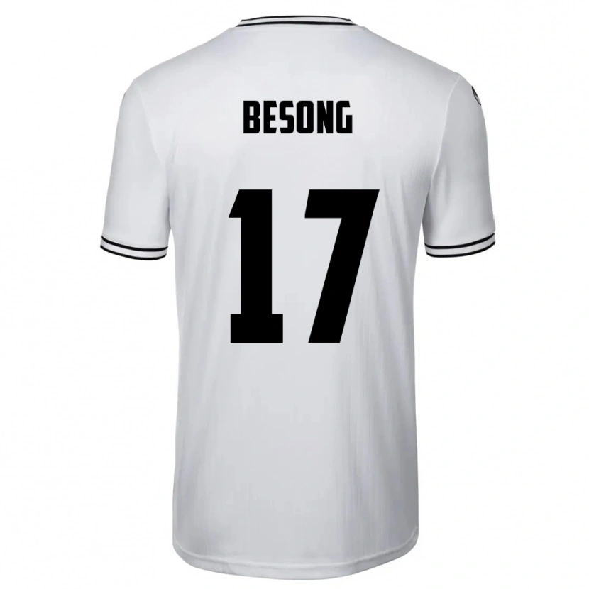 Danxen Kinder Paul-Philipp Besong #17 Weiß Schwarz Heimtrikot Trikot 2025/26 T-Shirt Österreich