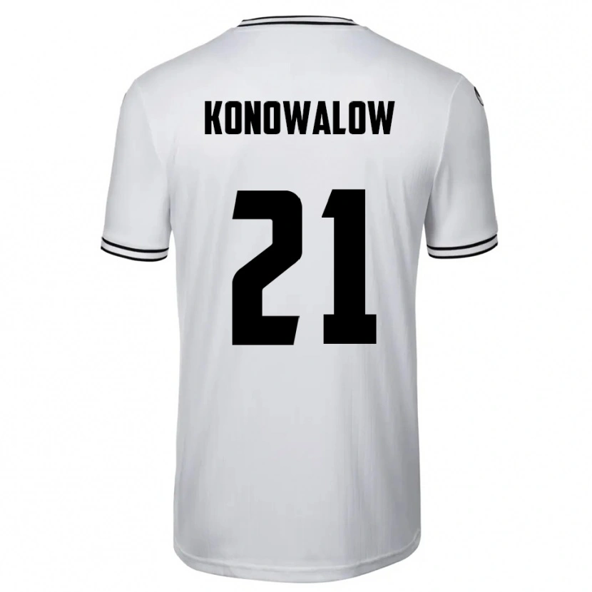 Danxen Kinder Stefan Konowalow #21 Weiß Schwarz Heimtrikot Trikot 2025/26 T-Shirt Österreich