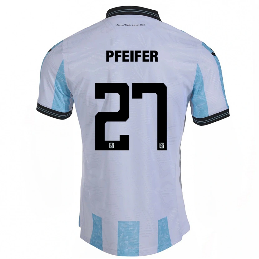 Danxen Kinder Manuel Pfeifer #27 Weiß Himmelblau Heimtrikot Trikot 2025/26 T-Shirt Österreich