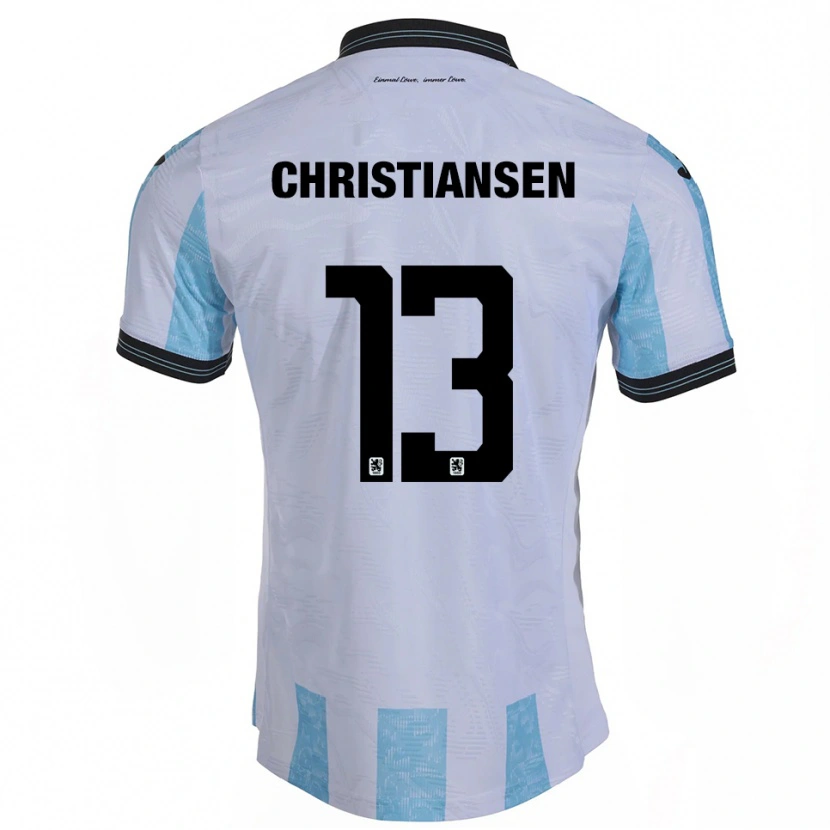 Danxen Kinder Max Christiansen #13 Weiß Himmelblau Heimtrikot Trikot 2025/26 T-Shirt Österreich