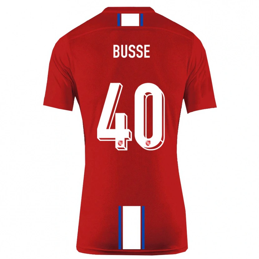 Danxen Kinder Jonah Busse #40 Rot Weiß Heimtrikot Trikot 2025/26 T-Shirt Österreich