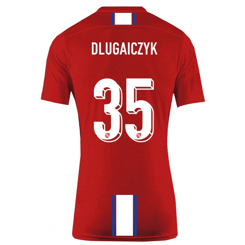 Danxen Kinder Alexander Dlugaiczyk #35 Rot Weiß Heimtrikot Trikot 2025/26 T-Shirt Österreich