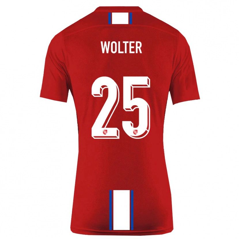 Danxen Kinder Fynn Wolter #25 Rot Weiß Heimtrikot Trikot 2025/26 T-Shirt Österreich