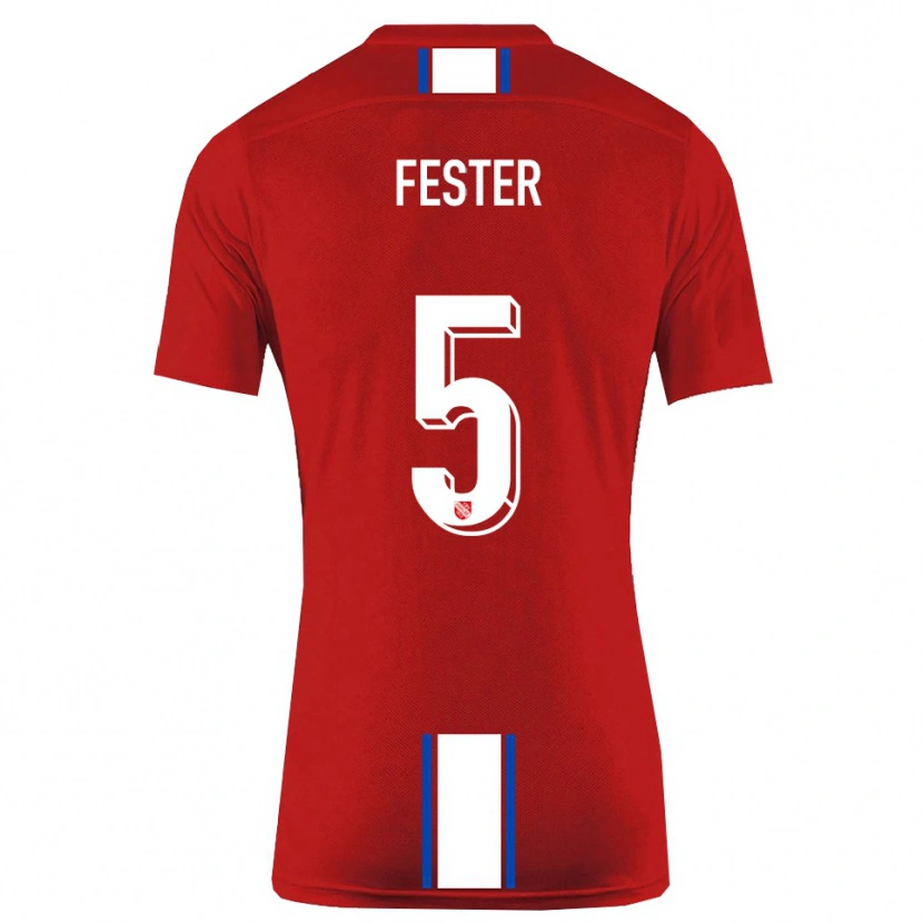 Danxen Kinder Luka Fester #5 Rot Weiß Heimtrikot Trikot 2025/26 T-Shirt Österreich