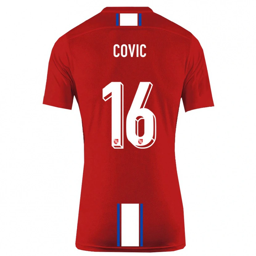 Danxen Kinder Rayen Covic #16 Rot Weiß Heimtrikot Trikot 2025/26 T-Shirt Österreich