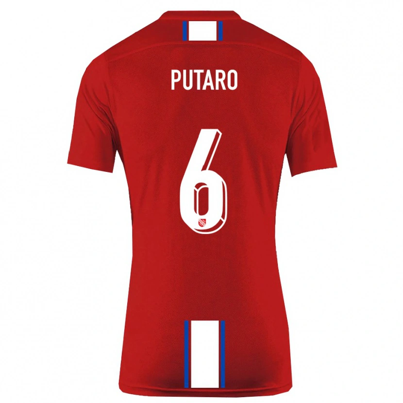 Danxen Kinder Luca Putaro #6 Rot Weiß Heimtrikot Trikot 2025/26 T-Shirt Österreich