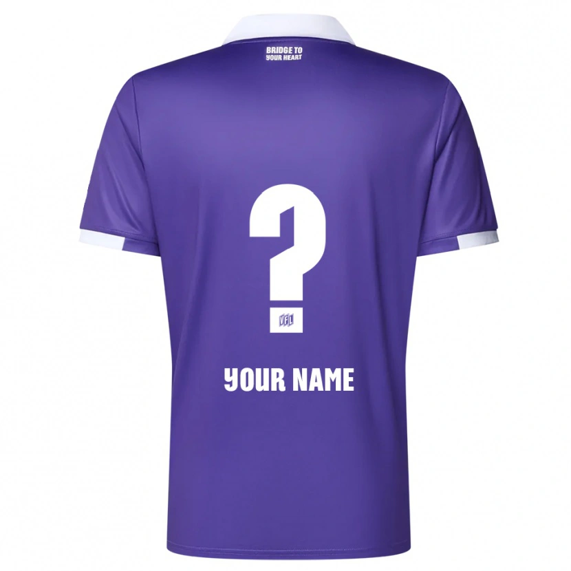 Danxen Kinder Ihren Namen #0 Lila Weiß Heimtrikot Trikot 2025/26 T-Shirt Österreich