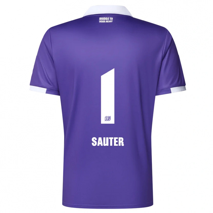 Danxen Kinder Niklas Sauter #1 Lila Weiß Heimtrikot Trikot 2025/26 T-Shirt Österreich