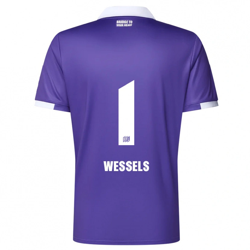 Danxen Kinder Felix Wessels #1 Lila Weiß Heimtrikot Trikot 2025/26 T-Shirt Österreich
