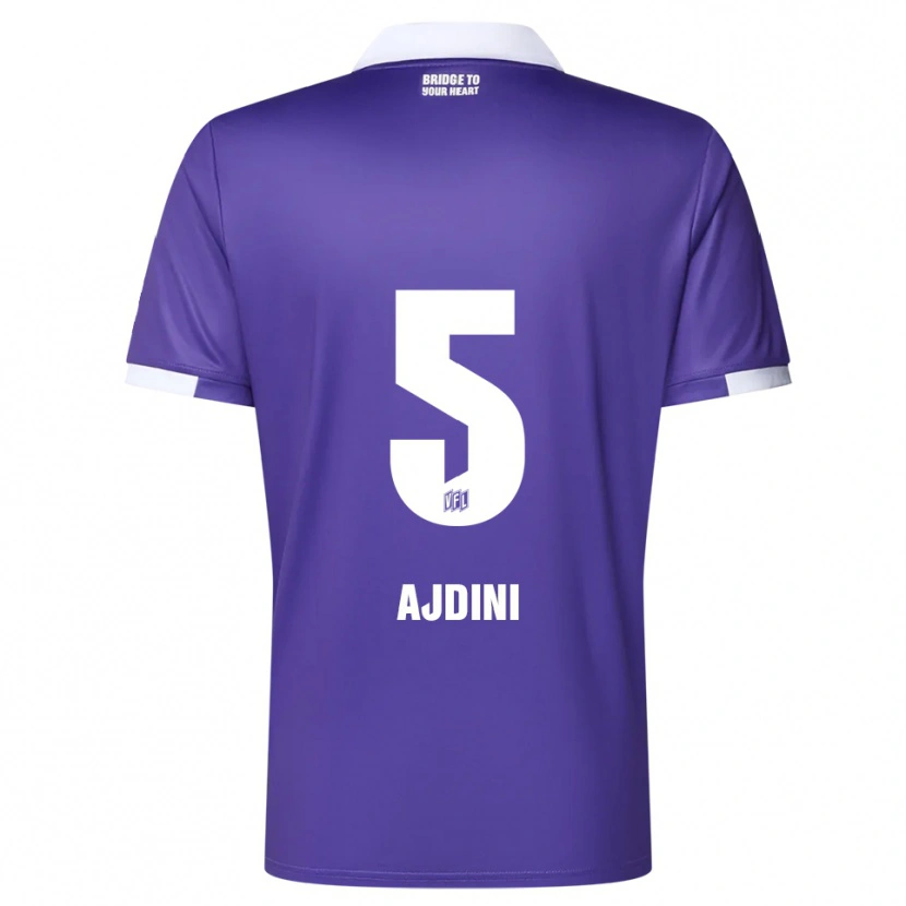 Danxen Kinder Bashkim Ajdini #5 Lila Weiß Heimtrikot Trikot 2025/26 T-Shirt Österreich