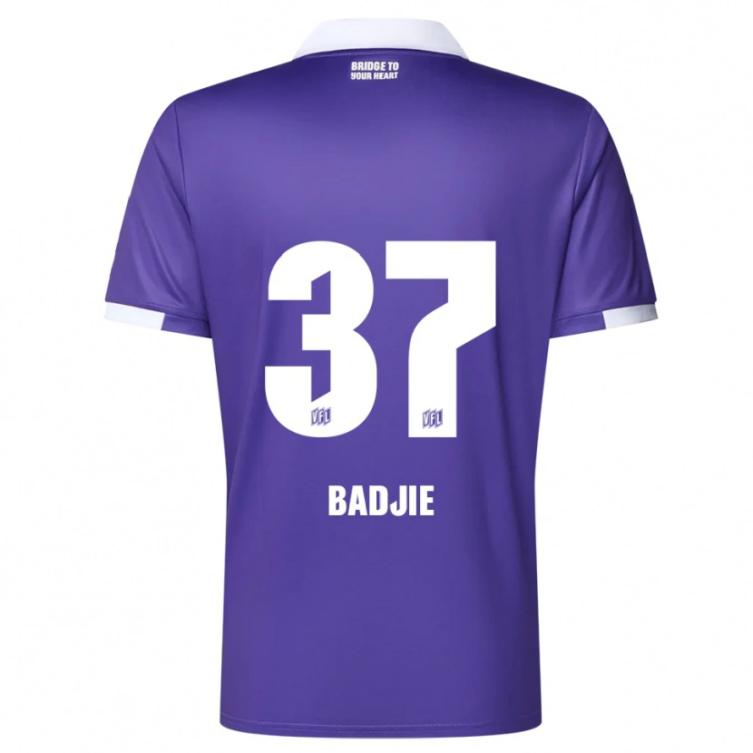 Danxen Kinder Ismail Badjie #37 Lila Weiß Heimtrikot Trikot 2025/26 T-Shirt Österreich