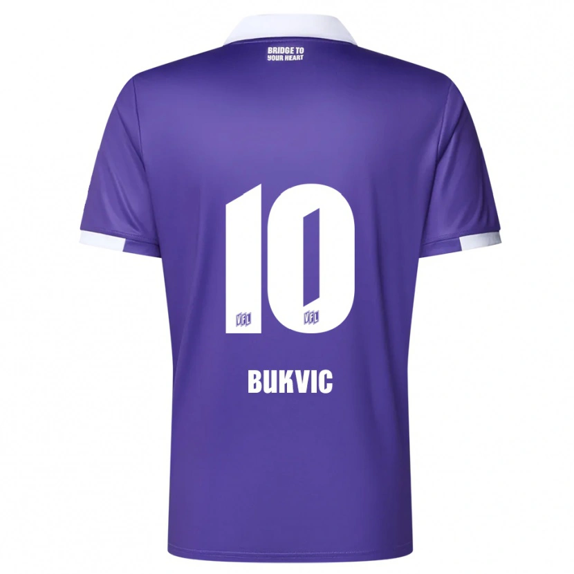 Danxen Kinder Adem Bukvic #10 Lila Weiß Heimtrikot Trikot 2025/26 T-Shirt Österreich