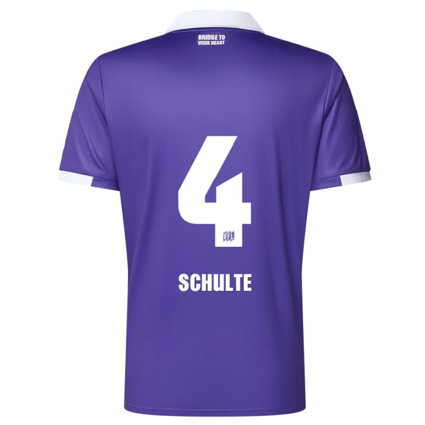Danxen Kinder Henry Schulte #4 Lila Weiß Heimtrikot Trikot 2025/26 T-Shirt Österreich