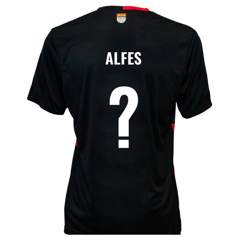 Danxen Kinder Claire Alfes #0 Schwarz Rot Heimtrikot Trikot 2025/26 T-Shirt Österreich