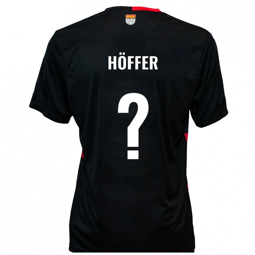 Danxen Kinder Chantal Höffer #0 Schwarz Rot Heimtrikot Trikot 2025/26 T-Shirt Österreich