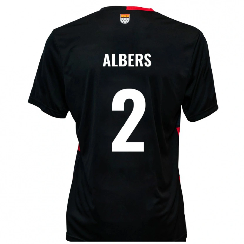 Danxen Kinder Felix Albers #2 Schwarz Rot Heimtrikot Trikot 2025/26 T-Shirt Österreich