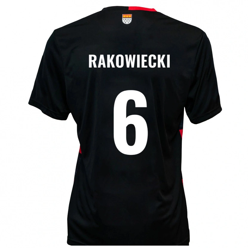 Danxen Kinder Keny Rakowiecki #6 Schwarz Rot Heimtrikot Trikot 2025/26 T-Shirt Österreich