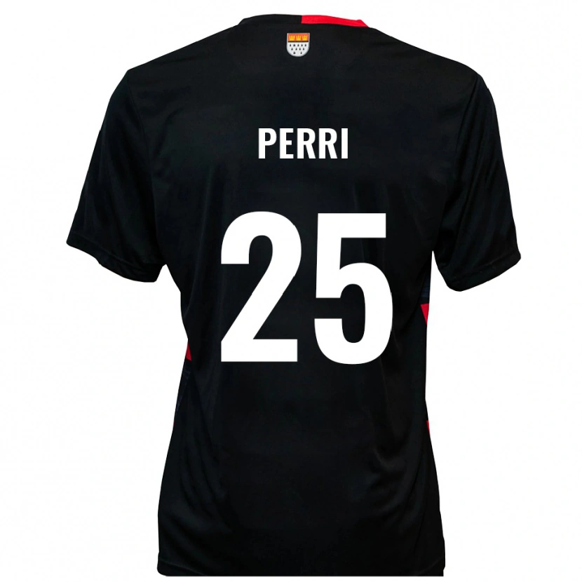 Danxen Kinder Diego Perri #25 Schwarz Rot Heimtrikot Trikot 2025/26 T-Shirt Österreich
