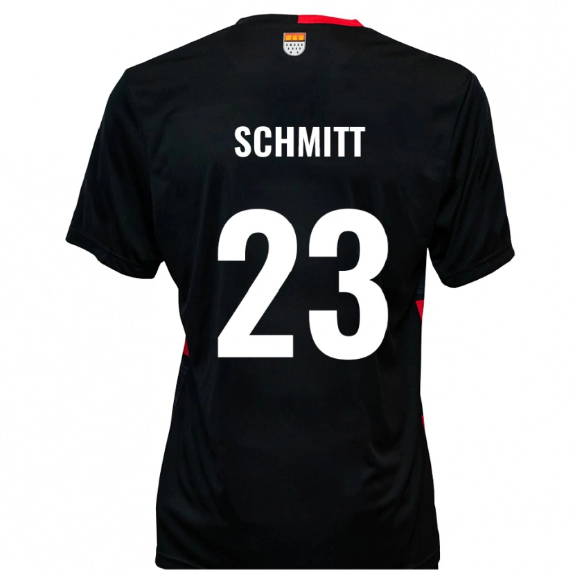 Danxen Kinder Bruno Schmitt #23 Schwarz Rot Heimtrikot Trikot 2025/26 T-Shirt Österreich