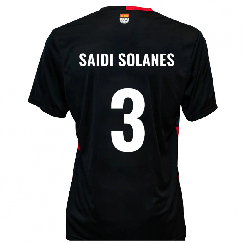 Danxen Kinder Maruan Saidi Solanes #3 Schwarz Rot Heimtrikot Trikot 2025/26 T-Shirt Österreich