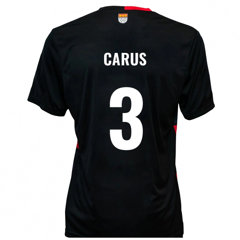 Danxen Kinder Vincent Carus #3 Schwarz Rot Heimtrikot Trikot 2025/26 T-Shirt Österreich