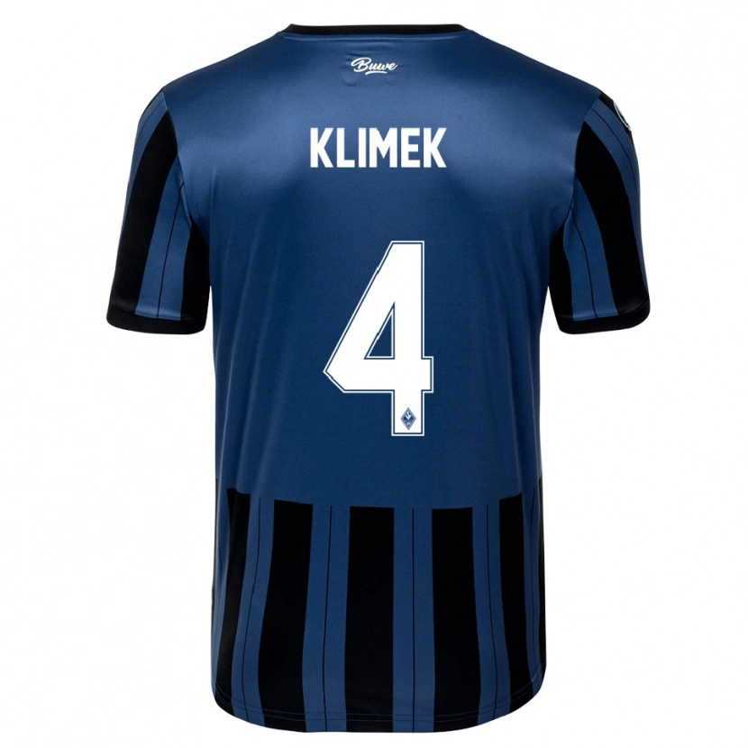 Danxen Kinder Tom Klimek #4 Blau Grau Schwarz Heimtrikot Trikot 2025/26 T-Shirt Österreich