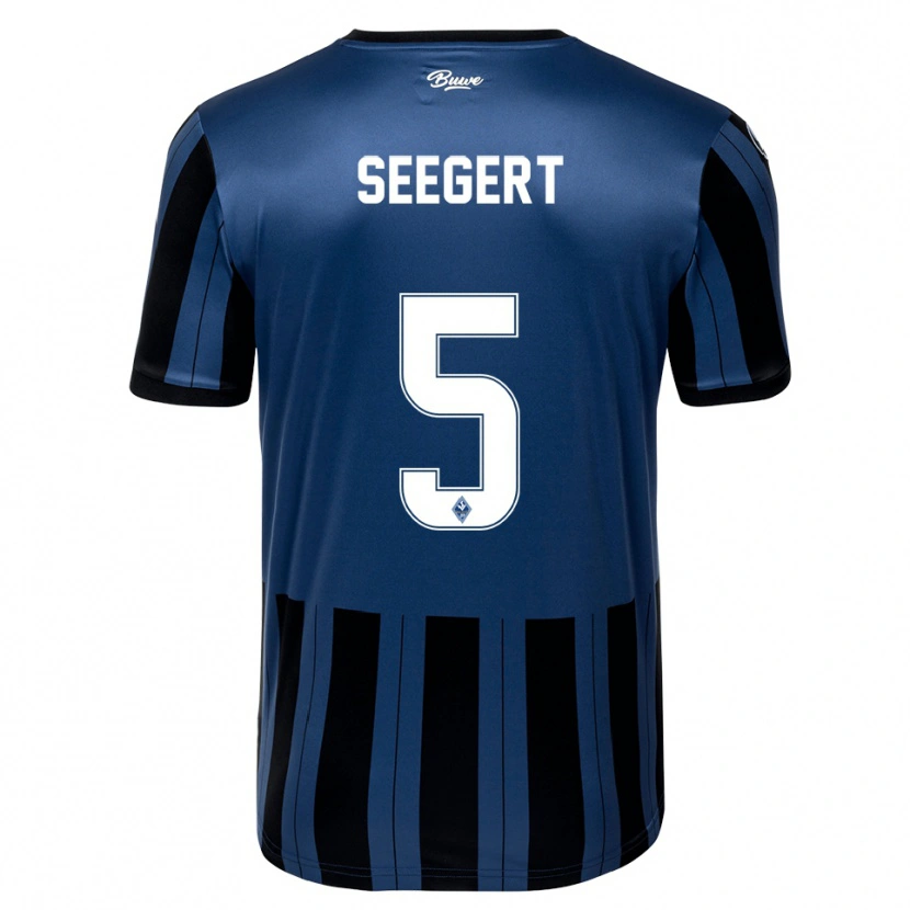 Danxen Kinder Marcel Seegert #5 Blau Grau Schwarz Heimtrikot Trikot 2025/26 T-Shirt Österreich