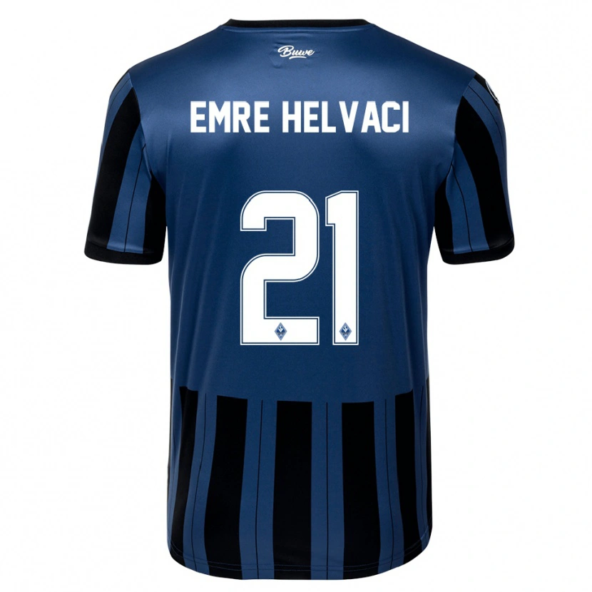 Danxen Kinder Faruk Emre Helvaci #21 Blau Grau Schwarz Heimtrikot Trikot 2025/26 T-Shirt Österreich