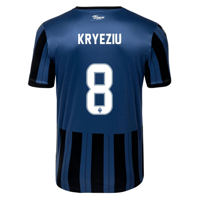 Danxen Kinder Denis Kryeziu #8 Blau Grau Schwarz Heimtrikot Trikot 2025/26 T-Shirt Österreich