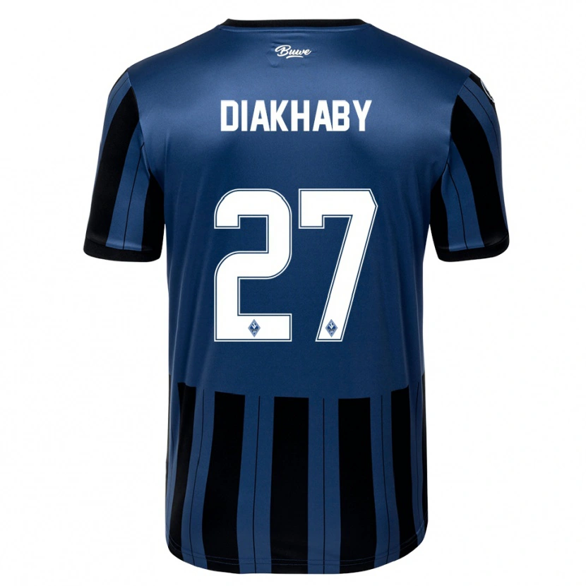 Danxen Kinder Adama Diakhaby #27 Blau Grau Schwarz Heimtrikot Trikot 2025/26 T-Shirt Österreich