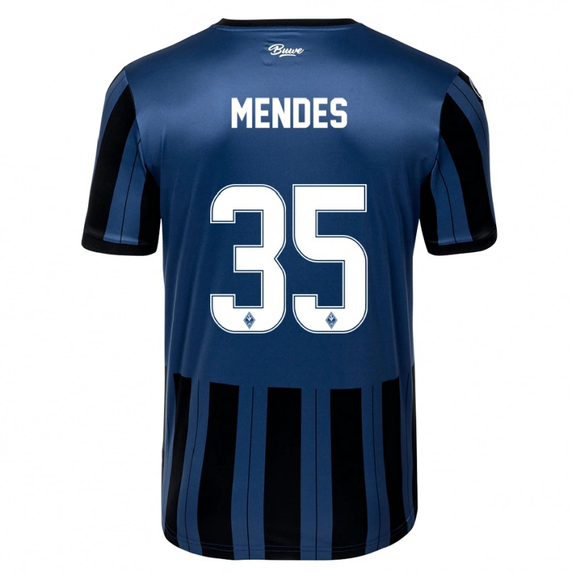 Danxen Kinder Djayson Mendes #35 Blau Grau Schwarz Heimtrikot Trikot 2025/26 T-Shirt Österreich