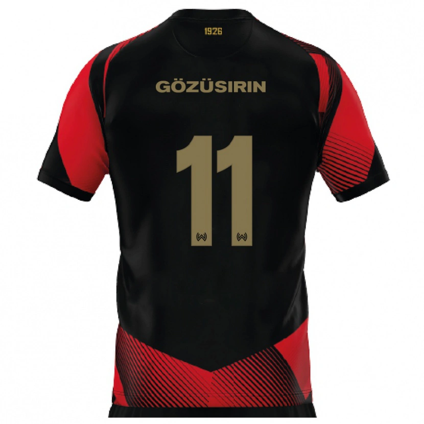 Danxen Kinder Tarik Gözüsirin #11 Schwarz Rot Heimtrikot Trikot 2025/26 T-Shirt Österreich