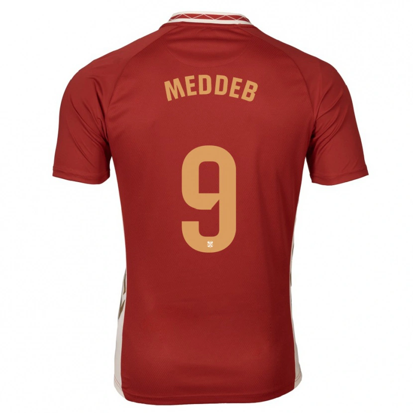 Danxen Kinder Walid Meddeb #9 Burgunder Gold Auswärtstrikot Trikot 2025/26 T-Shirt Österreich