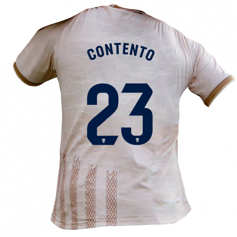 Danxen Kinder Mateo Contento #23 Cremeweiß Braun Auswärtstrikot Trikot 2025/26 T-Shirt Österreich