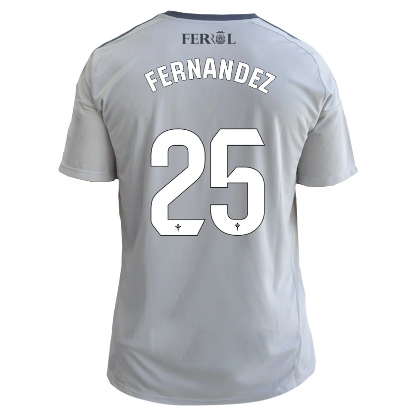 Danxen Kinder César Fernández #25 Grau Silber Auswärtstrikot Trikot 2025/26 T-Shirt Österreich