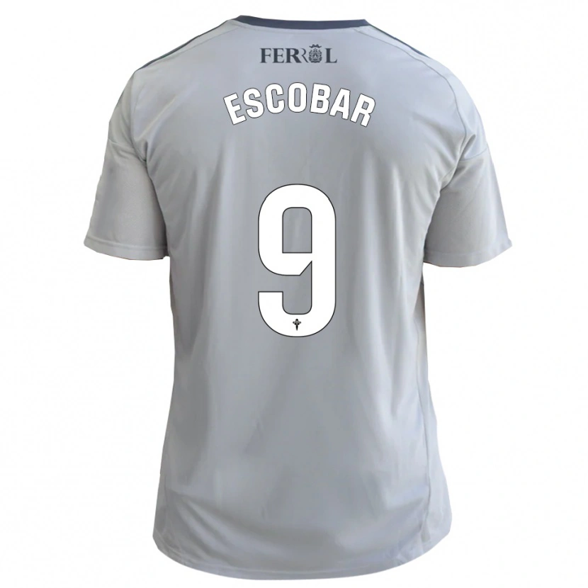 Danxen Kinder Antón Escobar #9 Grau Silber Auswärtstrikot Trikot 2025/26 T-Shirt Österreich