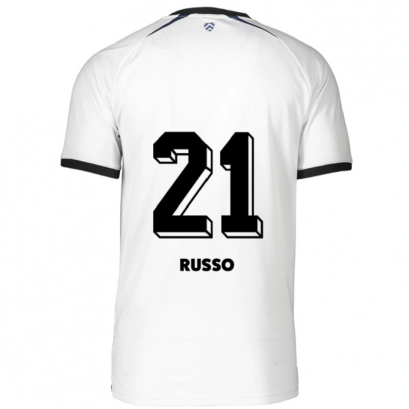Danxen Kinder Stefano Russo #21 Weiß Schwarz Auswärtstrikot Trikot 2025/26 T-Shirt Österreich