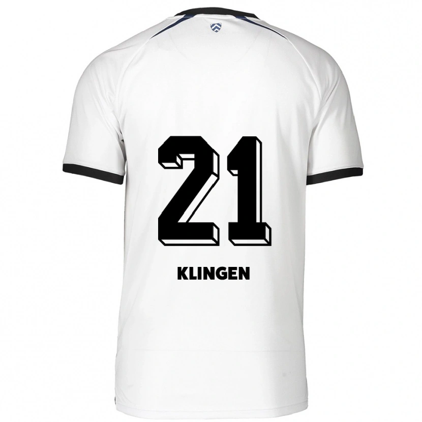 Danxen Kinder Emelie Klingen #21 Weiß Schwarz Auswärtstrikot Trikot 2025/26 T-Shirt Österreich