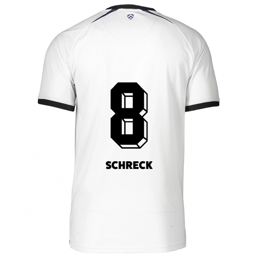 Danxen Kinder Sam Schreck #8 Weiß Schwarz Auswärtstrikot Trikot 2025/26 T-Shirt Österreich