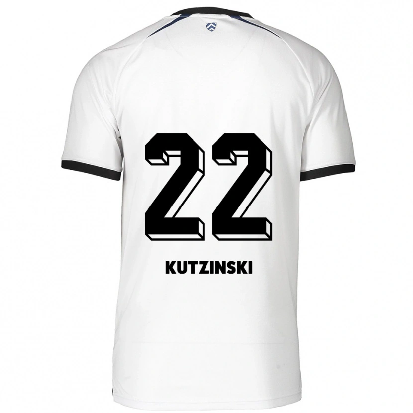 Danxen Kinder Kira Kutzinski #22 Weiß Schwarz Auswärtstrikot Trikot 2025/26 T-Shirt Österreich