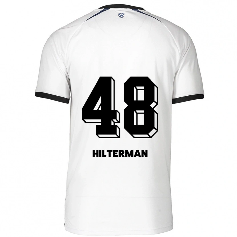 Danxen Kinder Jeredy Hilterman #48 Weiß Schwarz Auswärtstrikot Trikot 2025/26 T-Shirt Österreich
