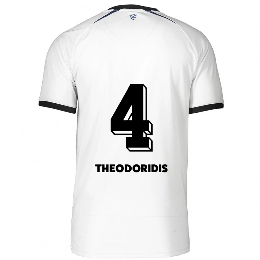 Danxen Kinder Christos Theodoridis #4 Weiß Schwarz Auswärtstrikot Trikot 2025/26 T-Shirt Österreich