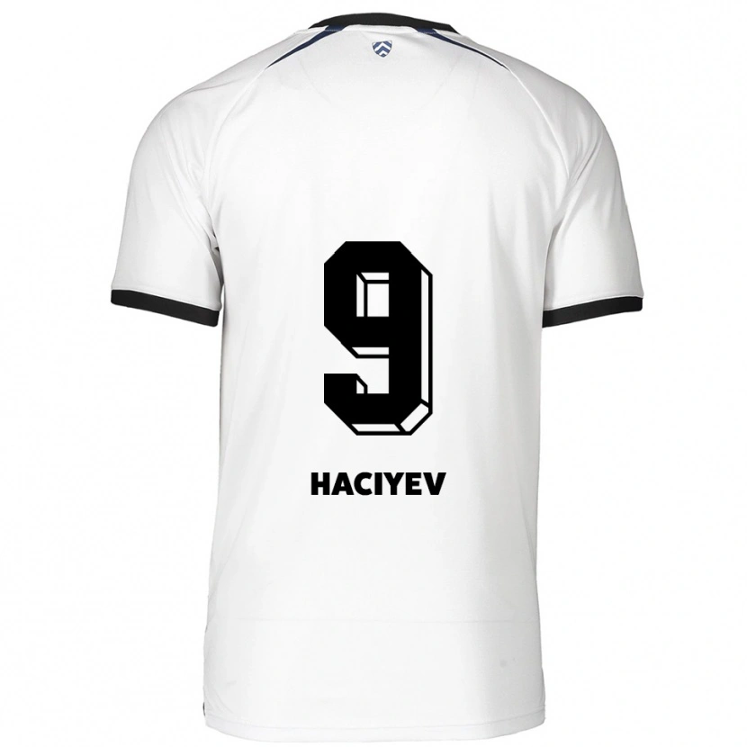 Danxen Kinder Ceyhun Haciyev #9 Weiß Schwarz Auswärtstrikot Trikot 2025/26 T-Shirt Österreich