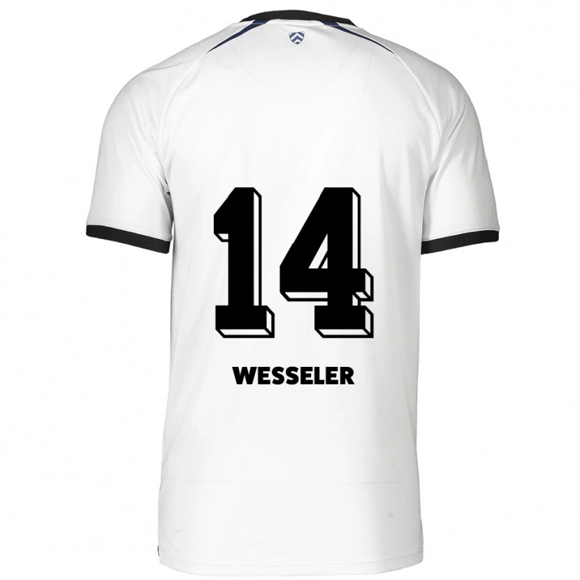 Danxen Kinder Anna Weßeler #14 Weiß Schwarz Auswärtstrikot Trikot 2025/26 T-Shirt Österreich